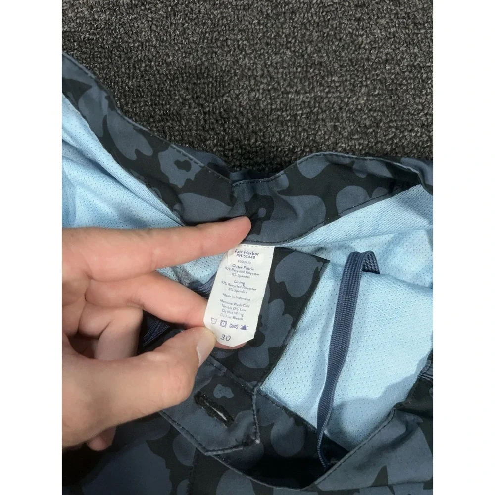 Fair Harbor Shorts Mens 30‎ Blue Sextant Trunks Surfing Beach Floral 6